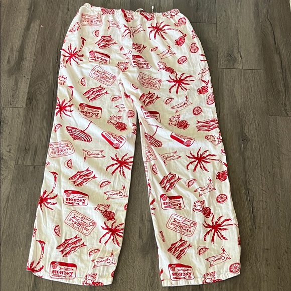 Angel Kiss Red and White Drawstring Pants - Picture 3 of 11